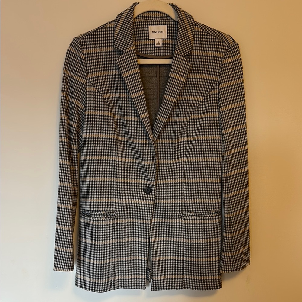 Nine West Black and White Tailored Blazer